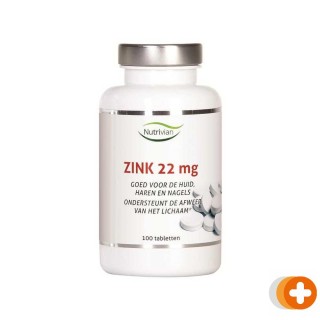 Nutrivian zink methionine 22mg tabletten