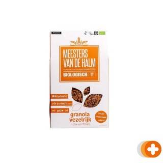De halm granola vezelrijk
