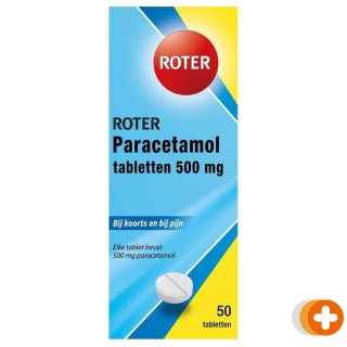 Roter paracetamol tabletten 500mg