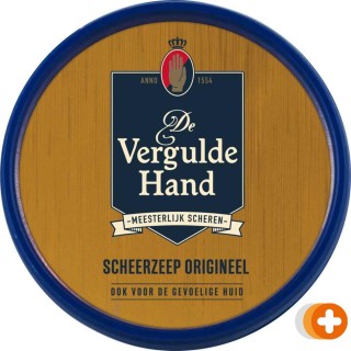 De vergulde hand scheerzeep